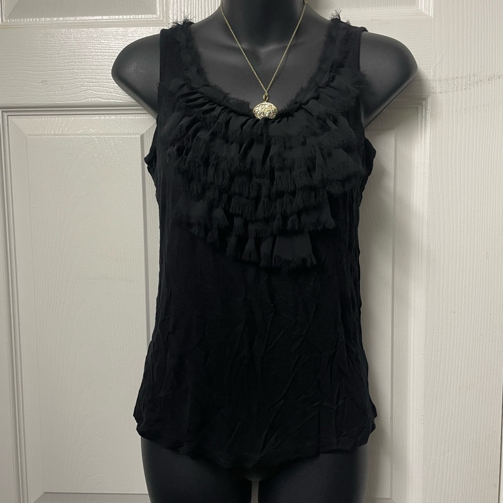 Apt. 9 Black Ruffled Tank Top - Picture 4 of 4